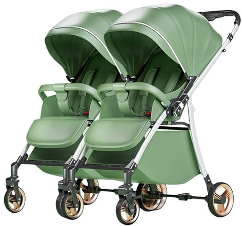 XLGNXXL Passeggino gemellare può Essere Separato Pieghevole con Un Solo Tocco, può sedersi, sdraiarsi e piegarsi Adatto a Neonati e Bambini di età Compresa tra 0 e 4 Anni A,67 * 83 * 100CM