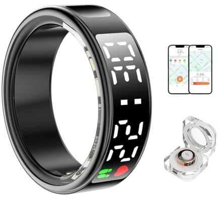Cuifati Anello Intelligente, Anello per Monitoraggio della Salute con Display Multifunzione, Monitoraggio del Fitness Anello Contapassi per Monitoraggio della Frequenza Cardiaca del (11)