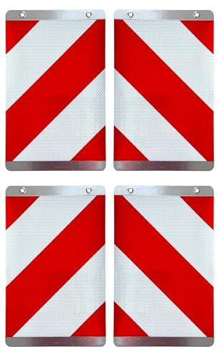 MelTruck Lot de 2 drapeaux d'avertissement pour tableau de bord de chargement avec support en aluminium