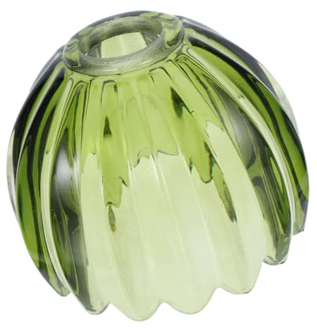Angoily Green Pumpkin Glass Lampshade Decorative Replacement Shade for Table and Ceiling Lamps Artistic Design for Inviting Home Ambiance and Stylish