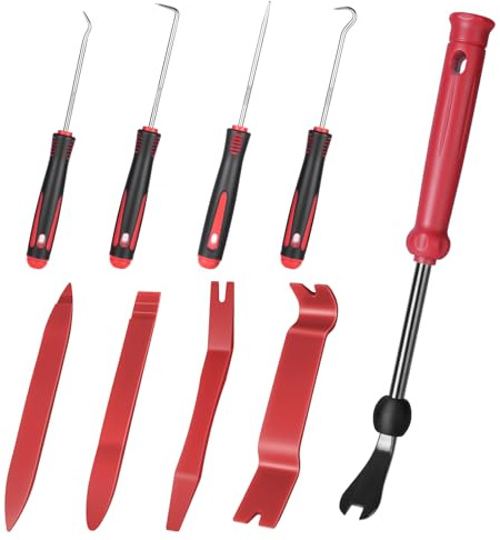 flintronic 9PCS Outil Demontage Garniture, Outillage Mecanique Auto, Outils pour Garnitures Panneau, Auto Outil de Démontage de Panneau, Autoradio, Accessoires, Porte, Tableau de Bord de Voiture