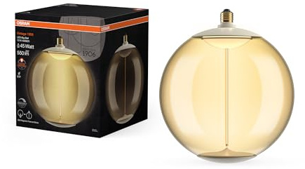 OSRAM LED-lampa Vintage 1906 BigBall45 12W 1800K Amber | Vintage 1906 Big Ball 45 Filament Magnetic, LED Lamps, Bärnsten, 280 mm dia, 15000 h, 1-Pack