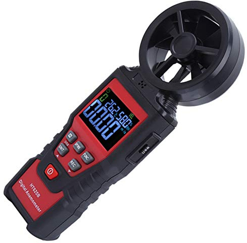 YDuupxe Anemometro Digitale HT625B, Misuratore di Velocità del Portatile, Letture Accurate per Uso Esterno, Intervallo di Temperatura del da -4 a 140°F, Ideale per Ventilatori e Misurazioni Nautiche
