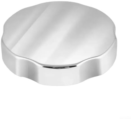 Yhenlovtt Rotierender Drehknopf für die Badewanne, 74 mm, Messing mit Chrom-Finish, runder Griff für einfache Bedienung, Überlaufschutz, schnelle Montage durch Anschrauben