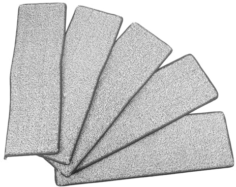 LOORGVEL Paños para Mopa Microfibra Recambios Lavables y Removibles para Fregona, Almohadillas de Fibra para Suelos de Concreto y Madera, Pack de 5 Unidades