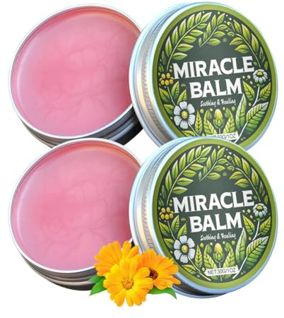 Wenrny Organic Miracle Balm for Hands,Feet,Legs,Arms,Back and Body,Relaxed Comfortable Miracle Balm for Soothing,Repair and Moisturizing Skin,Soothing Joint Cream for Women Men,2 Pack,30g