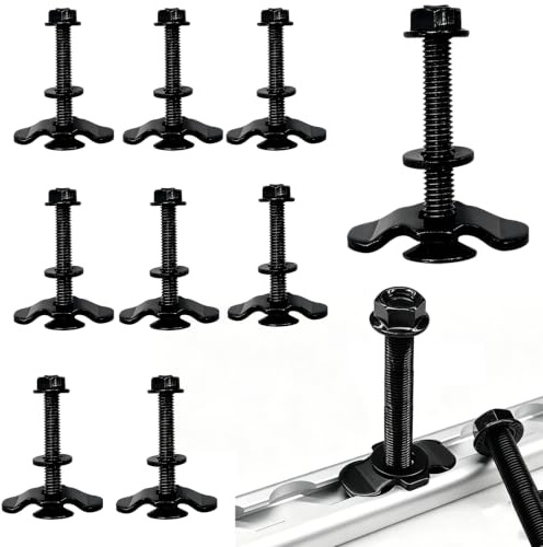 QingWing 10 Piezas Accesorios de Rosca para Riel De Amarre M8x60 500daN