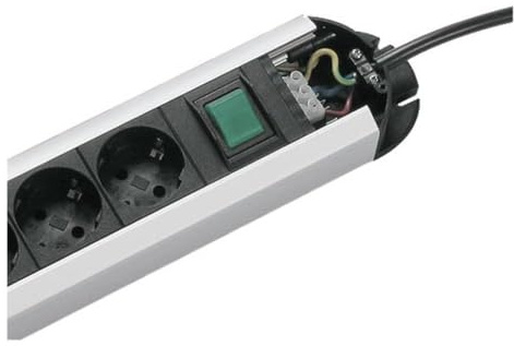 Bachmann 330.070 Primo Tischsteckdosenleiste 3x Schuko mit Schalter