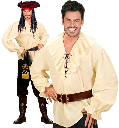 W WIDMANN MILANO Party Fashion - Chemise de pirate et de la Renaissance | Pour adultes, pirates, déguisements historiques, carnaval, soirées à thème