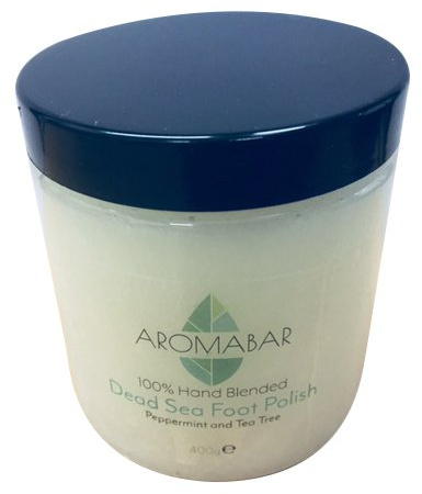 Sal Del Mar Muerto & manteca de carité Mano & Pie Betún Exfoliación 300g con Hierbabuena & aceites esenciales del árbol de té