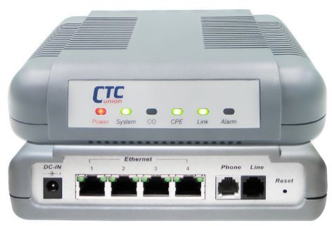 CTCUnion VDTU2A-304 VDSL2 LAN Extender - VDSL2 DMT Ethernet Modem with 4 Port 10/100BaseTX Switch