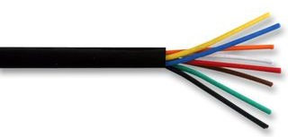 Aptii Alarm Cable Black 8 Core Burglar Security System Wire Per 50 metres 50m