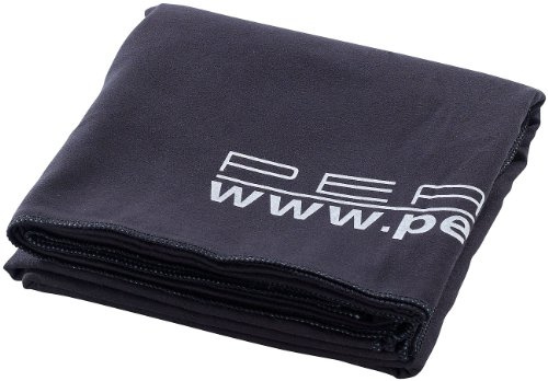 PEARL Strandtuch: Extra saugfähiges Mikrofaser-Badetuch, 180 x 90 cm, schwarz (Mikrofaser Handtuch Strand, Dusch Handtuch, Sauna)