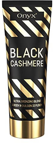 Onyx Black Cashmere Bräunungscreme | Solarium Bronze Lotion für Dunkle Intensive Bräune | Natürliche Bräunungsmischung mit Koffein & Anti-Aging-Schutz | Perfekt für Sonnenstudio & Außenbräune