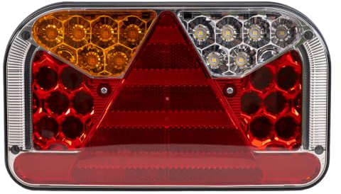 FRISTOM Rückleuchte LED FT 170 Links 12 bis 36 V 6 Funktionen Positionslicht Bremslicht Nebelschlussleuchte IP 68 für Anhänger LKW und Abschleppwagen 5 PIN Bajonett Anschluss
