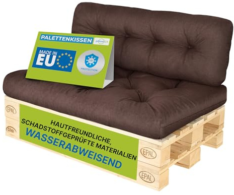 PILLOWS24 Palettenkissen 2-teiliges Set | Palettenauflage Polster für Europaletten | Hochwertige Palettenpolster | Palettensofa Indoor & Outdoor | Erhältlich Made in EU