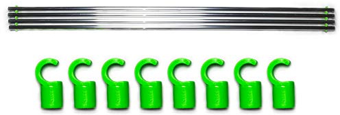 Fixture Poles | 120x120 cm | Ø22 mm Grün | Space Booster Zeltstangen | Space Booster gegen einziehende Zeltwände, schafft Abstand zwischen Pflanzen und Zeltwand