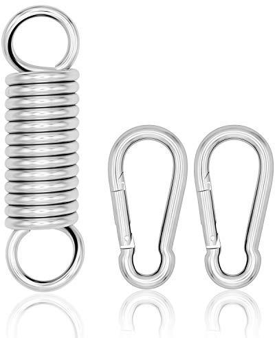 everlar Anti Shock Boxsackfeder Set inkl. 2 Karabiner I 130 kg | Perfektes Boxsack Zubehör für Sandsack & Boxsack Aufhängung I Qualität Made in EU I Federung bis 130 kg