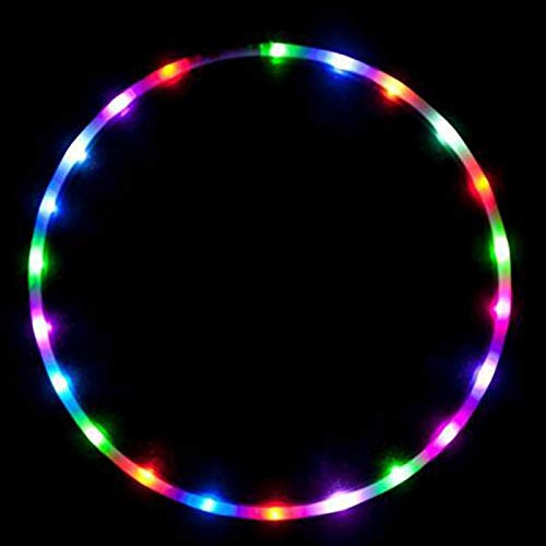 POHOVE LED-Hula-Hoop-Reifen, Farbwechsel, Verschiedene Leucht für Erwachsene, Mehrfarbig, Tanz-Reifen, Gewichtsabnahme, Bodybuilding, Fitness