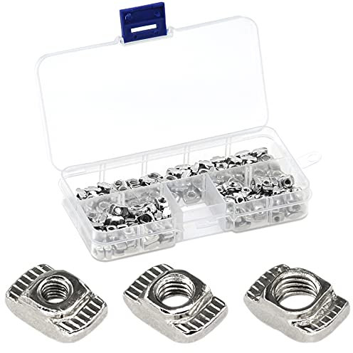 160 PCS T Nuts, 20 Series M3, M4, M5 T Slot Nuts
