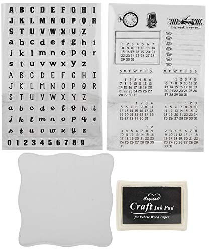 Transparente Silikon-Stempel, Wörter, gemischter Kalender, Planer, Woche, Monat, Tag, transparent, Scrapbooking-Stempel, Fotoalbum, dekorativ