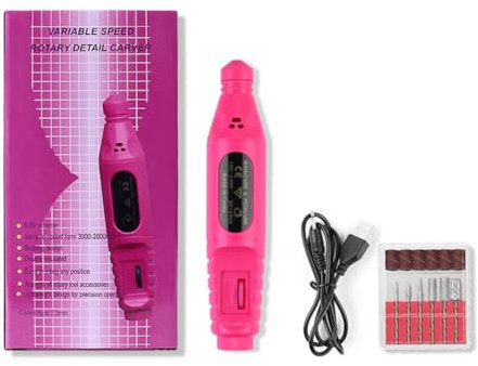 FOMIYES Polisseuse à Ongles Portable Stylo Polissoir Outil De Manucure Usb Pour Nail Art Rosy