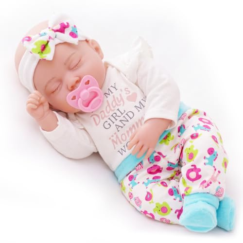 Bibi Doll 18 Baby Girl Doll with Dummy & Sounds - Lifelike, Sleeping Baby Doll, Soft Body, Animal Themed Outfit, Realistic Toy for Girls & Boys Aged 18 Months+