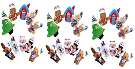 PRETYZOOM 30 STK Santa Marionette Kleinkind Handpuppen Cartoon-fingerspielzeug Kuscheltiere Für Kinder Weihnachtsfingerpuppen Figur Fingerspielzeug Stich Plüsch Baby Lehrmittel Modellieren