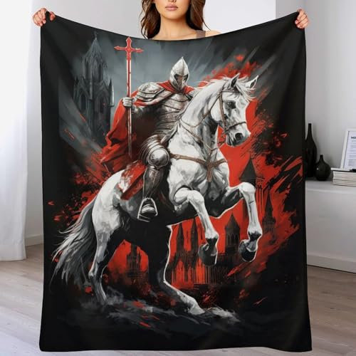 Pferd Fleece Decke, Extra Weiche Flauschige Kuscheldecken, Leichte, Gemütliche Flannel Sofadecke/Couchdecke Für Erwachsene, Wohndecke（130×180cm）