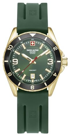 swiss alpine military Herren Uhr Analog Quarz 7034.1 Silikon