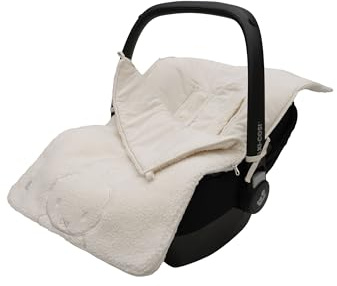 Jollein åkpåse Miffy Teddy, havregryn – för babystol barnstol grupp 0+ och barnvagn – för 3-punkts- och 5-punktsbälte