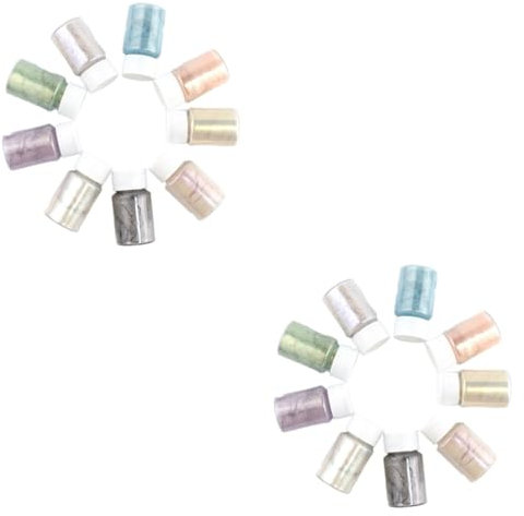 NUOBESTY 18stücke Teiliges Mica-pulver Set Für Epoxidharz Leuchtende Farbpigmente Für Kosmetik Seifenherstellung Und Bastelarbeiten Hautfreundliche Vielseitige Farben Für Kreative