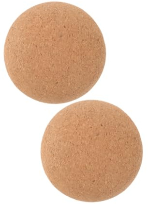 Yardwe 2 Pcs Pelota de Masaje de Corcho Bola para Yoga Alivio de Tensión Muscular Ligera y Portátil para Uso en Casa y Trabajo