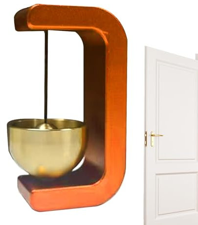 Magnetische Türklingel, Türklingel - Magnetischer Türalarm zum Öffnen der Tür - Einfach zu installierende Glocken-Türdekoration aus Messing, Hausgarten-Windspiel zum Öffnen und Schließen der Tür