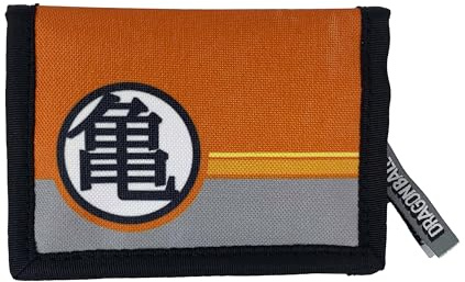 CyP Brands-Dragon Ball Portefeuille, Portefeuille, Portefeuille pour Enfant avec Velcro, Couleur Orange, Produit Officiel