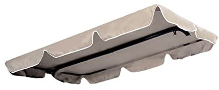 YARNOW De Toldo Abatible para Columpio 210d De Oxford Color Beige Protección UV para Patio y Jardín Resistente a Manchas y Decoloración Adecuado para Relajación y Picnic