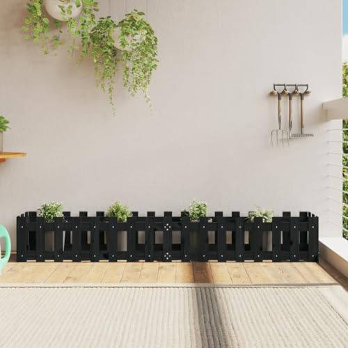 jiangboyue-832504 - Bancal de madera maciza de pino, 200 x 30 x 30 cm, color negro
