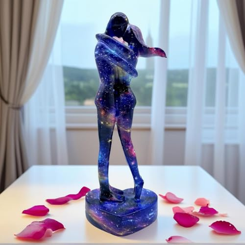 Amazleer Coppia grande 10,5 pollici, innamorati, amanti, abbraccio, statua di bacio, figurina, scultura, resina, oggetti da collezione, regali per ufficio, decorazione della casa, accessori da