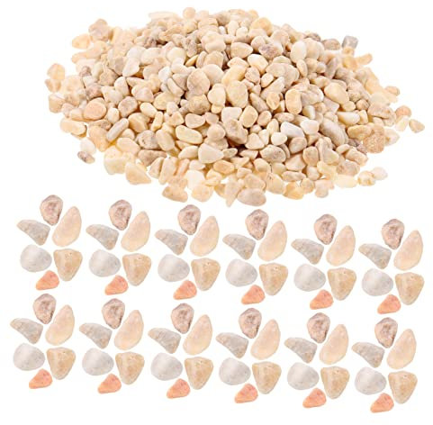 FONDOTIN Deko Natursteine 5-10mm Aus Echtem Gestein 60g Beutel Für Diorama Aquarium Und Miniatur Garten Naturgelb