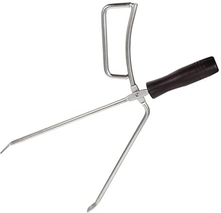 Garneck Abrazadera De Extendida De Acero Inoxidable Pinza Para Barbacoa Pinza Para Mango De Haya Maciza Utensilio Para Cocinar Al Aire