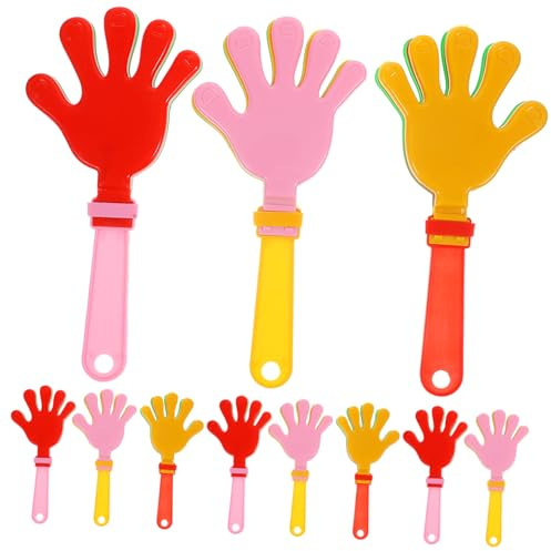IMIKEYA Rumoristi da Festa in Plastica Colorati 19 Cm per Bambini, Battimani Portatili per Eventi Sportivi e Feste, Set da 20 Pezzi per Celebrazioni e Attività Scolastiche