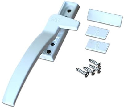 SkyjOy Maniglia Finestra Acciaio plastico Addensato Push Open e Wndow Sette Caratteri Hardware for Finestra in Lega di Zinco Maniglia for Porta Chiusura con Fibbia Maniglie per Finestre(Right 1pcs)