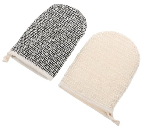 Homoyoyo Sisal Peeling Handschuhe 2 Stück Doppelseitig Körperpeeling Handschuh Badehandschuh Für Damen Und Herren Ganzkörper Anwendung Mit Massageeffekt