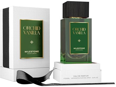 MILESTONE ORCHID VANILLA Eau De Parfum 100ML – Unisex Fragrance | Creamy Orchid & Warm Vanilla Notes | Soft Floral-Gourmand Perfume with Amber & Musk | Long-Lasting Elegant Eau De Parfum
