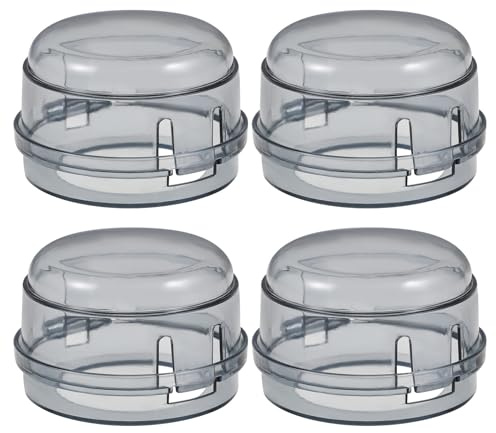 ELAYARD Cubiertas Protector de Seguridad para Cocina Pack de 4 Piezas de Perillas de Estufa de Gas a Prueba de Niños Material Plástico para Proteger a Bebés Cocina