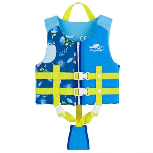 Gogokids Giubbotto di salvataggio per bambini Float Jacket – Costume da bagno per bambini Assist costume da bagno costume da bagno nuoto galleggiante, in neoprene, per 2 – 9 anni, 15 – 35 kg