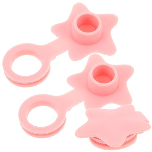 SOLUSTRE 3pcs Silicone Bath Tub Drain Stopper Star-Shaped Leak-Proof Bathroom Wash Basin Plug for 2.9-3cm Holes, Fixed Overflow Cover for Residential and Commercial Use