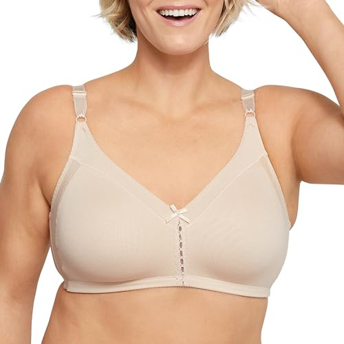 Bali Women's Double Support Spa Closure Wire-Free Bra, Soft Taupe, 36DD