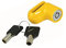 Hyfive per IMPIEGHI Pesanti in Moto Moto Scooter Bici Disc Lock + Lucchetto di Sicurezza Tasti