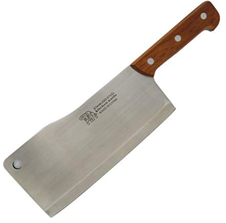 Starlet24® rostfritt stål hackkniv kökskniv kökskniv kniv baffel 36 cm (190526)